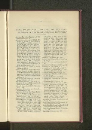 5. Index to Vols. I. to XXXV. of Proceedings of the Institute.