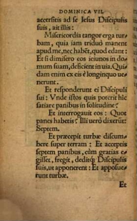 ... Pars Homeliarvm In Evangelia Dominicalia Et Dies Festos ..., 6. A Dominica septima post Trinitatis, usq[ue] ad Dominicam decimam quintam