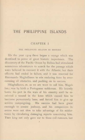 Chapter I. The Philippine Islands in history
