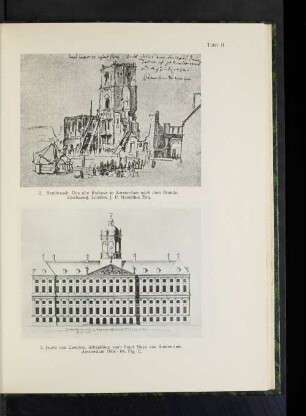 Tafel II 3. Jacob van Campen. Afbeelding van't Stadt Huys van Amsterdam. Amsterdam 1664-68. Fig. E.