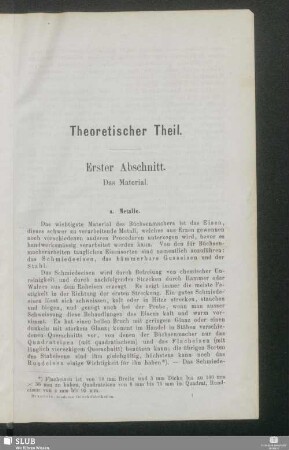 Theoretischer Theil