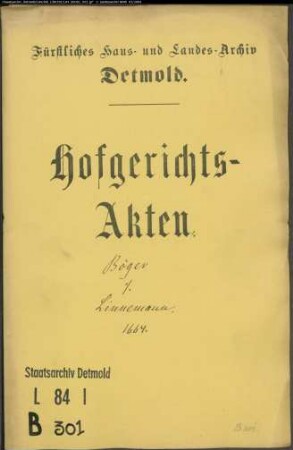 Böger, Joh. Henrich, Dr. jun. gegen Bernd Linnemann - Schuldforderung