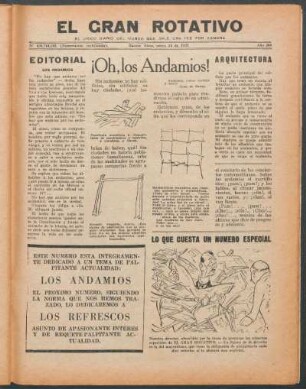 El gran rotativo : El único diário del mundo que sale una vez por semana