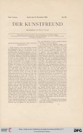 No. 22 (15. November 1885)