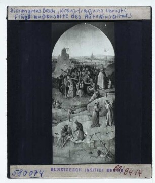 Bosch, Die Versuchung des heiligen Antonius (Lissabon, MNAA 1498 Pint) : Außenseite des rechten Seitenflügels