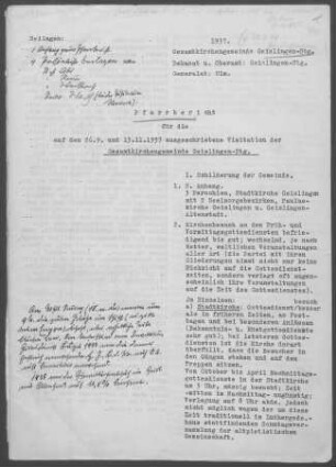 Geislingen/Steige Gesamtgemeinde: Pfarrbericht 1937