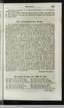Ein weltgeschichtlicher Traum