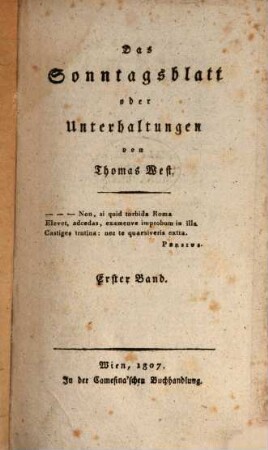 Das Sonntagsblatt. 1. 1807, 1/26
