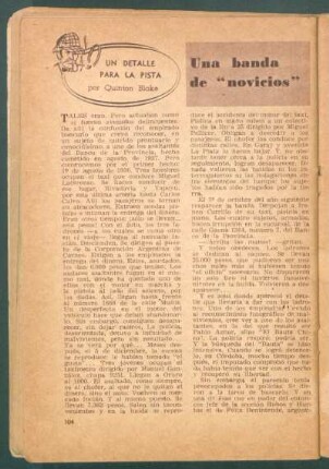 Una banda de "novicios" : Un detalle para la pista