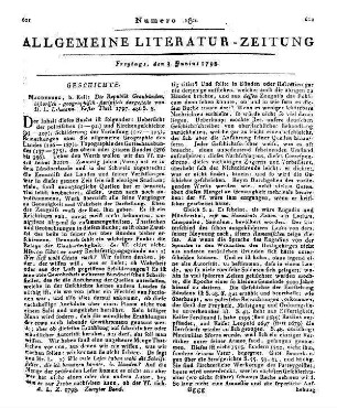 Lehmann, H. L.: Die Republik Graubünden historisch - geographisch - statistisch dargestellt. Magdeburg: Keil 1797