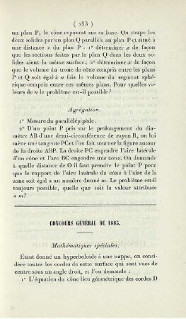 Concours général de 1885.