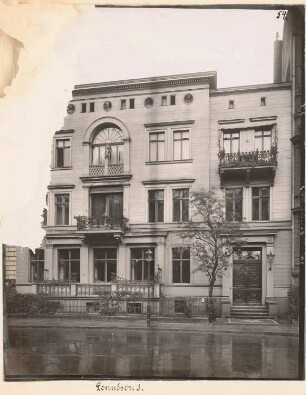 Wohnhaus Stüler Lennéstraße 3, Berlin-Tiergarten: Ansicht (aus: Julius Kohte, Alt-Berlin, Bauwerke in Berlin und Charlottenburg, aufgenommen 1907-1914)