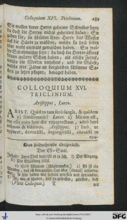 Coll. XVI - XX.