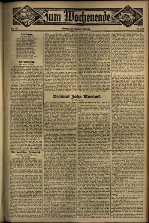 Zweite Ausgabe vom Sonntag, den 29. Juli 1934.