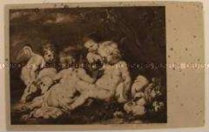 Rubens: Christkind mit Johannes, Kunstpostkarte geschrieben von Max Schulze an Ida Thiele; Berlin, 8. März 1913