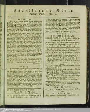 Intelligenz-Blatt No. 2
