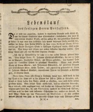 2r-4v, Lebenslauf des seeligen Herrn Verfassers