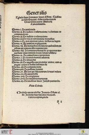 Tabula Generalis