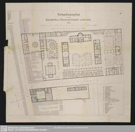 Situationsplan von der Königlichen Thierarzneischule zu Dresden. 1880