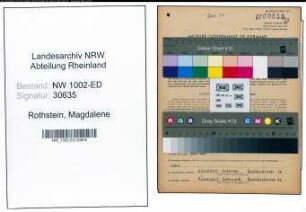 Entnazifizierung Magdalene Rothstein, geb. 08.01.1909 (Kindergaertnerin)