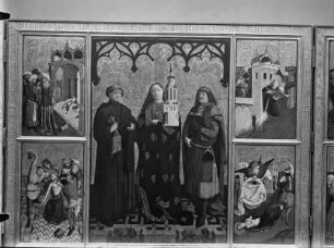 Barbara-Altar — Die heiligen Felix und Adauctus und Szenen aus dem Leben der heiligen Barbara