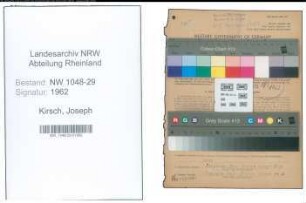 Entnazifizierung Joseph Kirsch , geb. 22.01.1897 (Beamter)