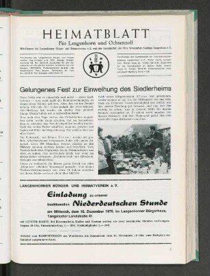 Einladung zur niederdeutschen Stunde