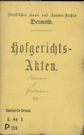 Polmann, Johann gegen Henrich Gruttmann - Schuldforderung