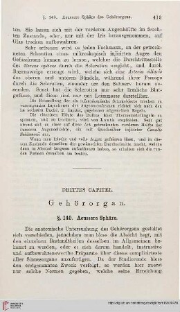 Drittes Capitel: Gehörorgan