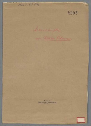 16 Instrumental pieces - BSB Mus.N. 122,571 : [cover title:] Manuskripte // von Charles Blum