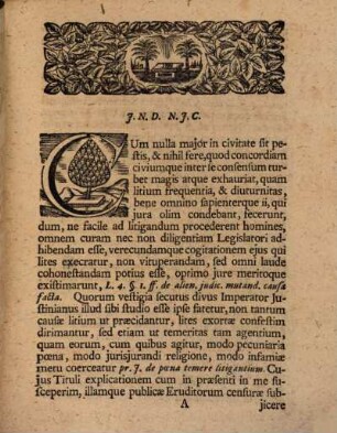 Exercitatio Jvridica, Ad Tit. Instit. De Poena Temere Litigantivm