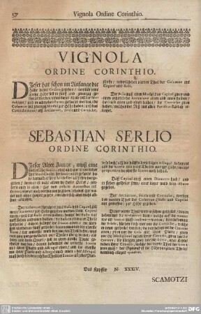 SEBASTIAN SERLIO ORDINE CORINTHIO.