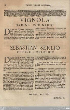 SEBASTIAN SERLIO ORDINE CORINTHIO.