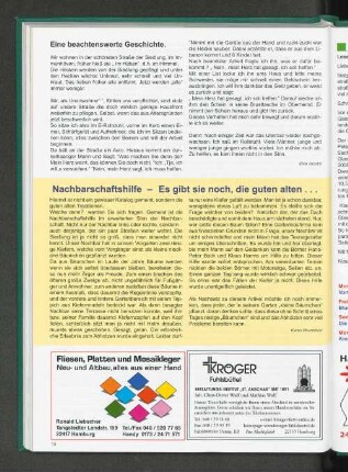 Nachbarschaftshilfe - Es gibt sie noch, die guten alten ...
