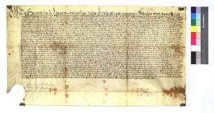Schuldverschreibung Schenk Heinrichs zu Limpurg über 500 Gulden gegen Georg Gaisberg, oettingischer Pfleger zu Baldern; Pfand: Dorf Bröckingen, das dem Gaisberg schon um weiteren 1000 Gulden "verhypothiciert" ist; Zins 5%