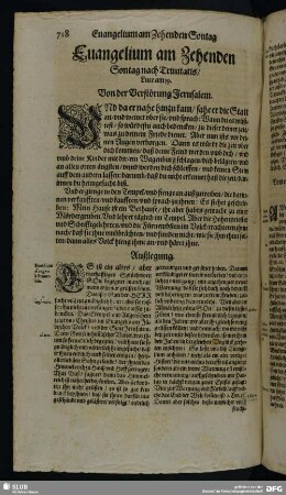 Evangelium am Zehenden Sontag nach Trinitatis; Luce am 19.