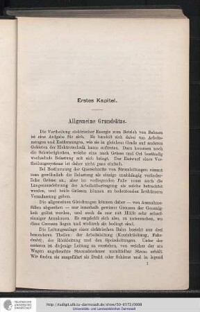 Erstes Kapitel. Allgemeine Grundsätze.