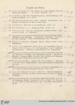 Graphik und Bücher (Nr. 252-265)