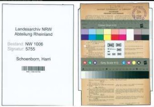 Entnazifizierung Harri Schoenborn , geb. 27.06.1916 (Schlosser)