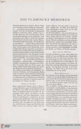 45: Aus Vlamincks Memoiren