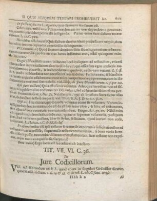Tit. VII. VI. C. 36. De Jure Codicillorum.