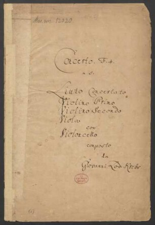 Konzerte; lute, strings; F-Dur; Krebs-WV 203