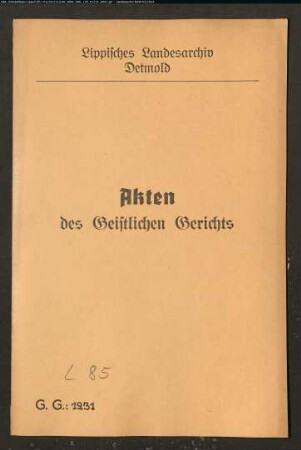 Catharine Margarete Meise, Tochter von Töns Meise in Wüsten gegen Bernd Preußner (Preußener), Sohn von Tönnies Preußener in Wüsten, wegen einer Eheklage