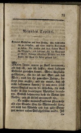 Neuntes Capitel.