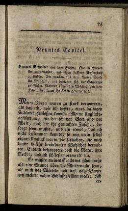 Neuntes Capitel.