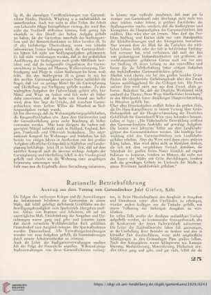Rationelle Betriebsfürung