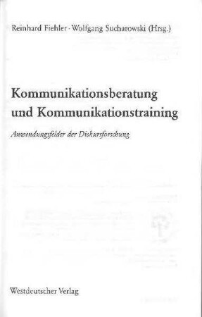 Kommunikationstrainings im Vertrieb und Diskursanalyse : Erfahrungsbericht über eine Kooperation
