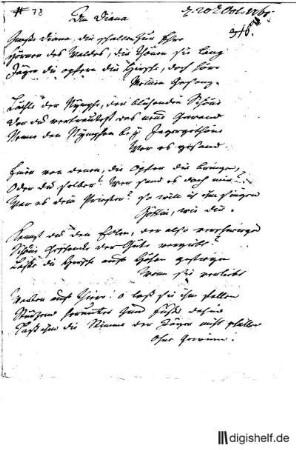 78: Brief von Anna Louisa Karsch an Johann Wilhelm Ludwig Gleim