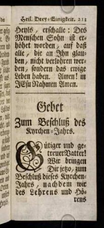 213-226, Gebet zum Beschluß des Kyrchen-Jahrs