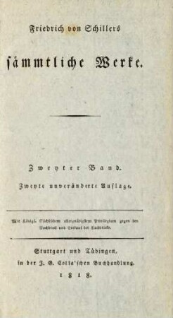 Bd. 2: Die Verschwörung des Fiesco. Kabale und Liebe...